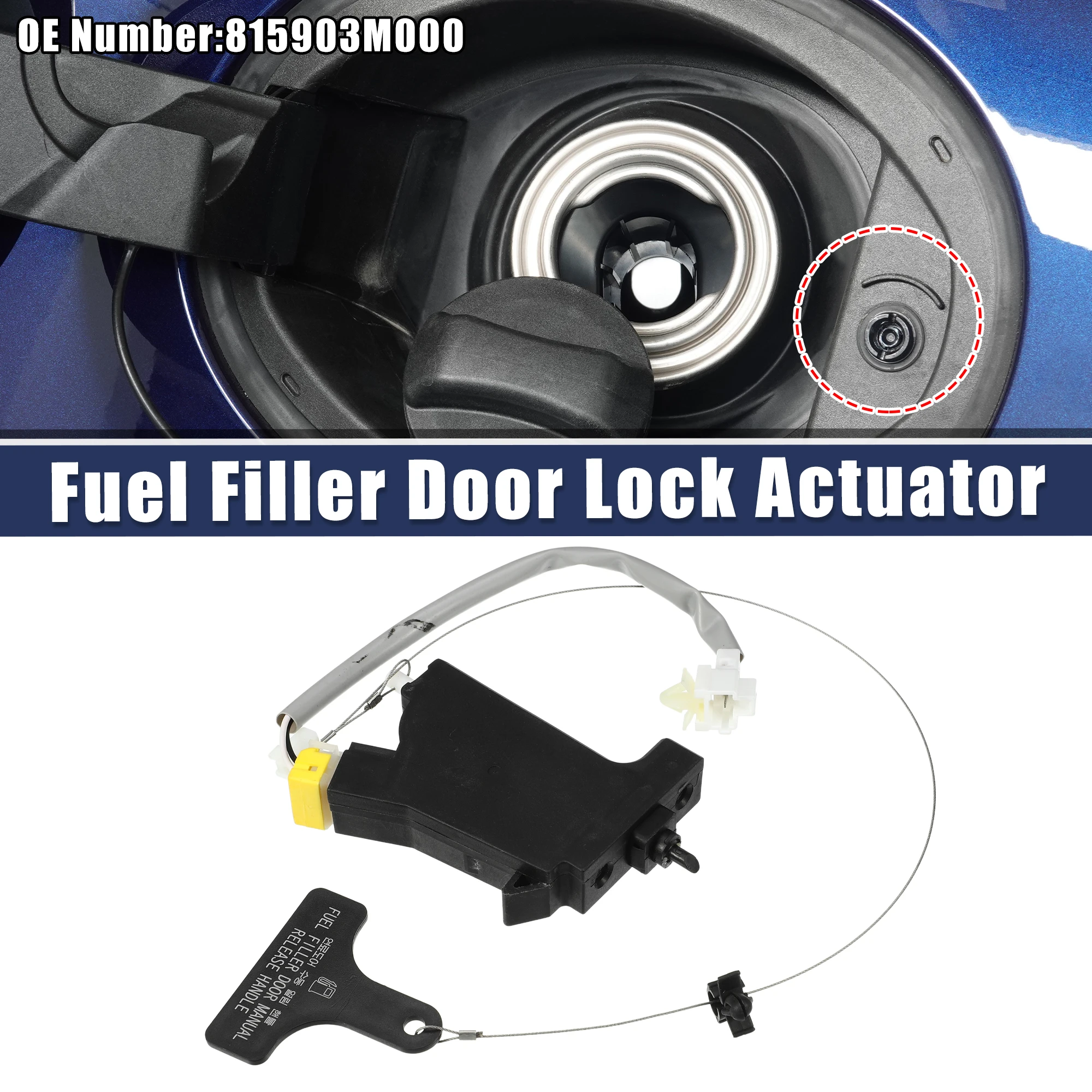 UXCELL Car Fuel Door Lock Latch Actuator Fit for Hyundai 2009-2014 No.815903M000