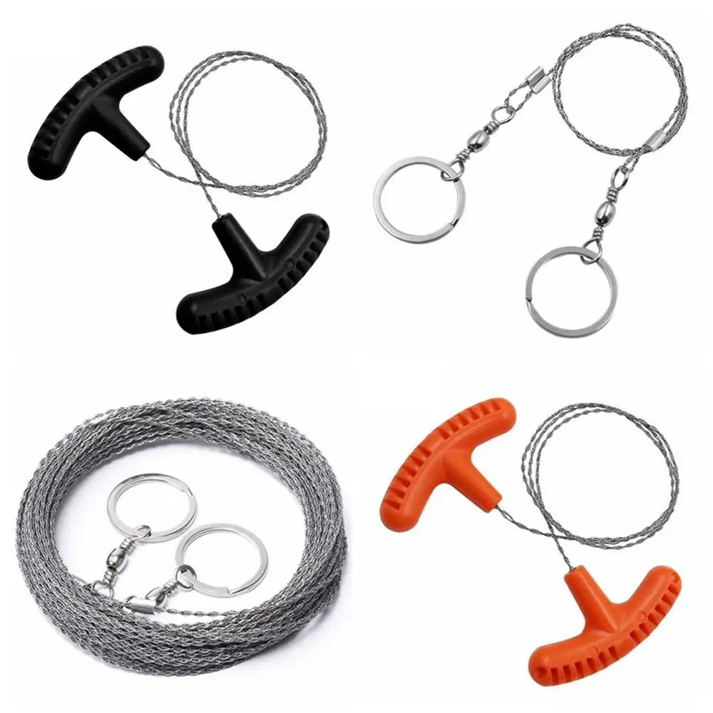 Веревочная пила для выживания из нержавеющей стали, спиральная обмотка, 4-прядная проволочная пила из нержавеющей стали, портативное износостойкое украшение для дома