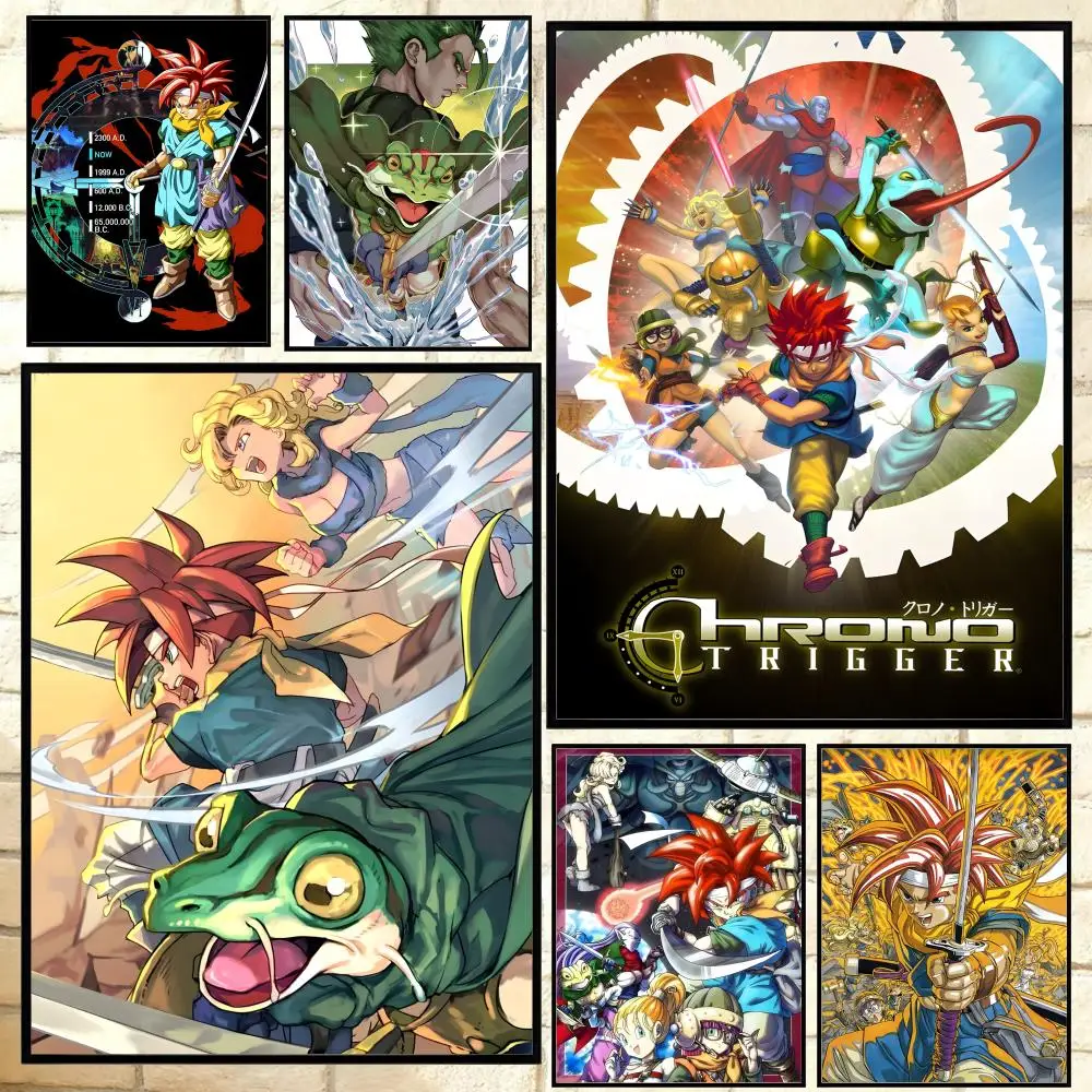 Jogo clássico Chrono Trigger Poster Versátil HD Arte de parede à prova d'água Decoração autoadesiva para qualquer espaço Presente ideal