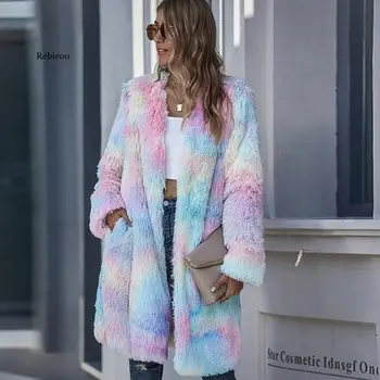 Autunno lungo inverno cappotto donna cappotto di pelliccia sintetica donna Warm Ladies Fur Teddy Jacket femminile peluche Teddy Coat Oversize Outwear