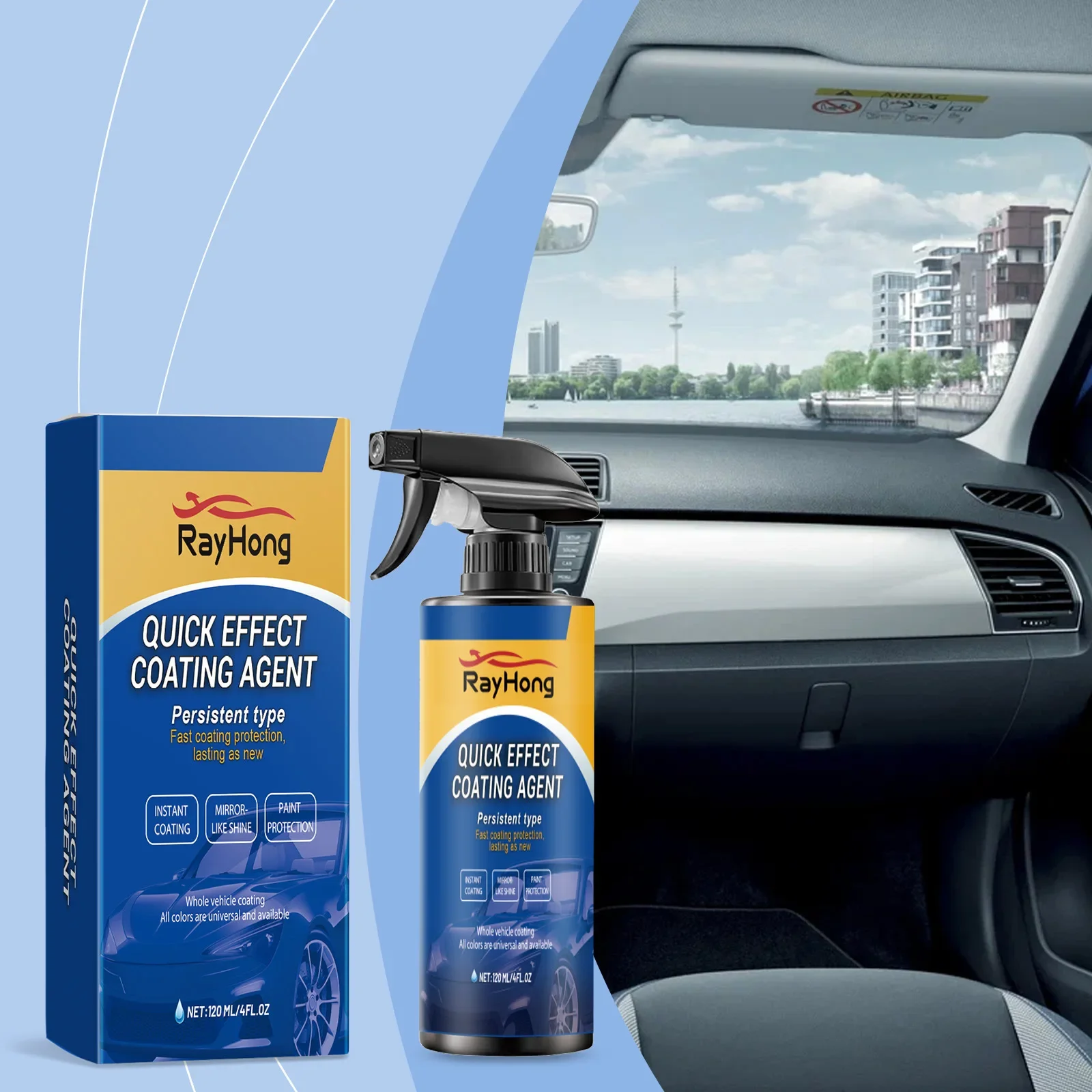 120ml Ceramic Coating Spray Nano Ceramic Auto Coating Hydrophobic Layer Polishing Paint Coating Agent Car Paint Waxing Care