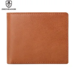 Billeteras plegables para hombre, billetera de cuero con protección RFID, capacidad Extra, ultrafina, para tarjetas de crédito