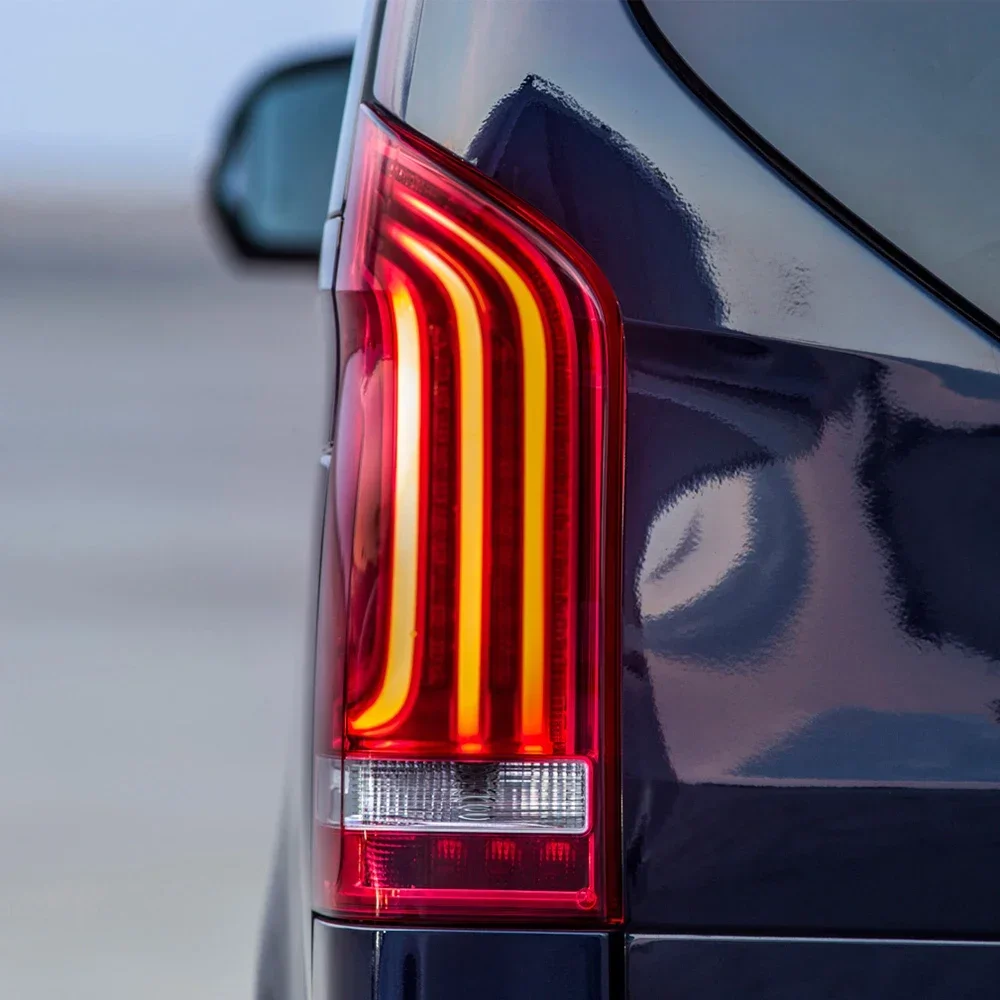 Rakitan Lampu Belakang Mobil Pasang dan Mainkan Untuk Benz Vito W447 2016-2024 Aksesori Lampu Belakang Kabut Mundur Rem Sinyal Belok Otomatis