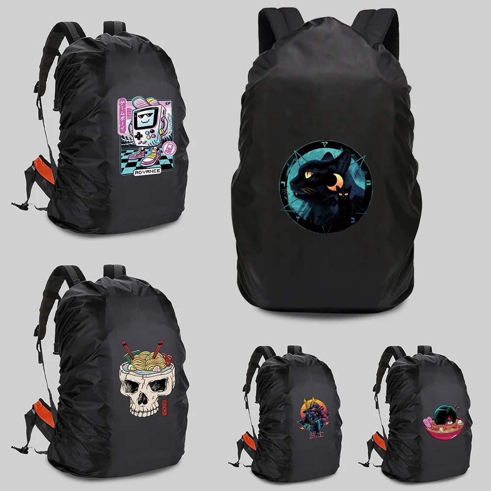 

Portable Rain Cover for Backpacks Waterproof for Camping Climbing Outdoor Dustproof 20-70L Backpack Cover Print Pattern