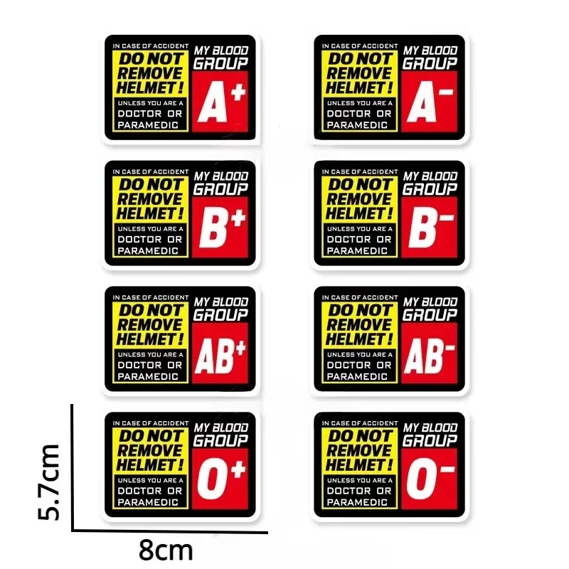 

1PC Blood Type Sticker Waterproof Vinyl Motorcycle Decals Helmet Front Fairing Decor For Yamaha Honda Suzuki Kawasaki Harley KTM