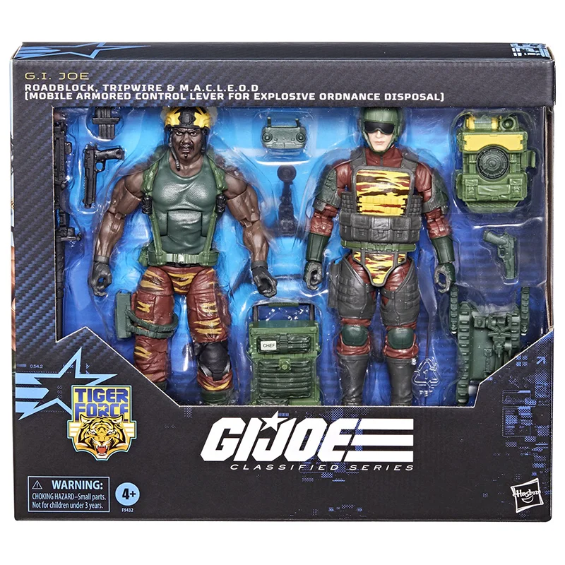 Hasbro G.I.JOE Classified Series 126 Tiger Force Roadblock Tripwire & M.A.C.L.E.O.D. 2-Pack Original Action Figure Model Toy