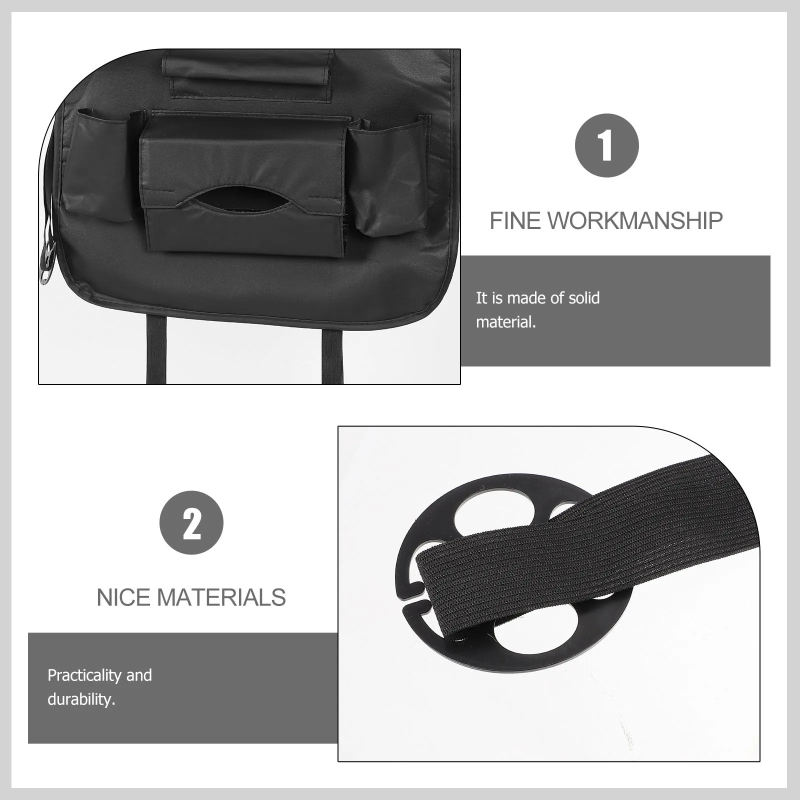 

Premium Pu Back With Tray Foldable Cup Holder Storage Bag For Car Seat Organizer Backseat Automotive Seat Back