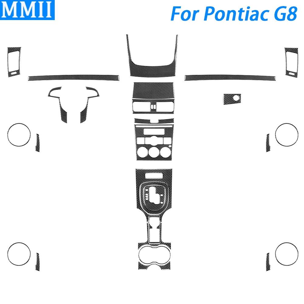 For Pontiac G8 2008-2009 Carbon Fiber Gear Shift Center Console Air Vent Outlet Panel Set Trim Car Interior Accessories Sticker