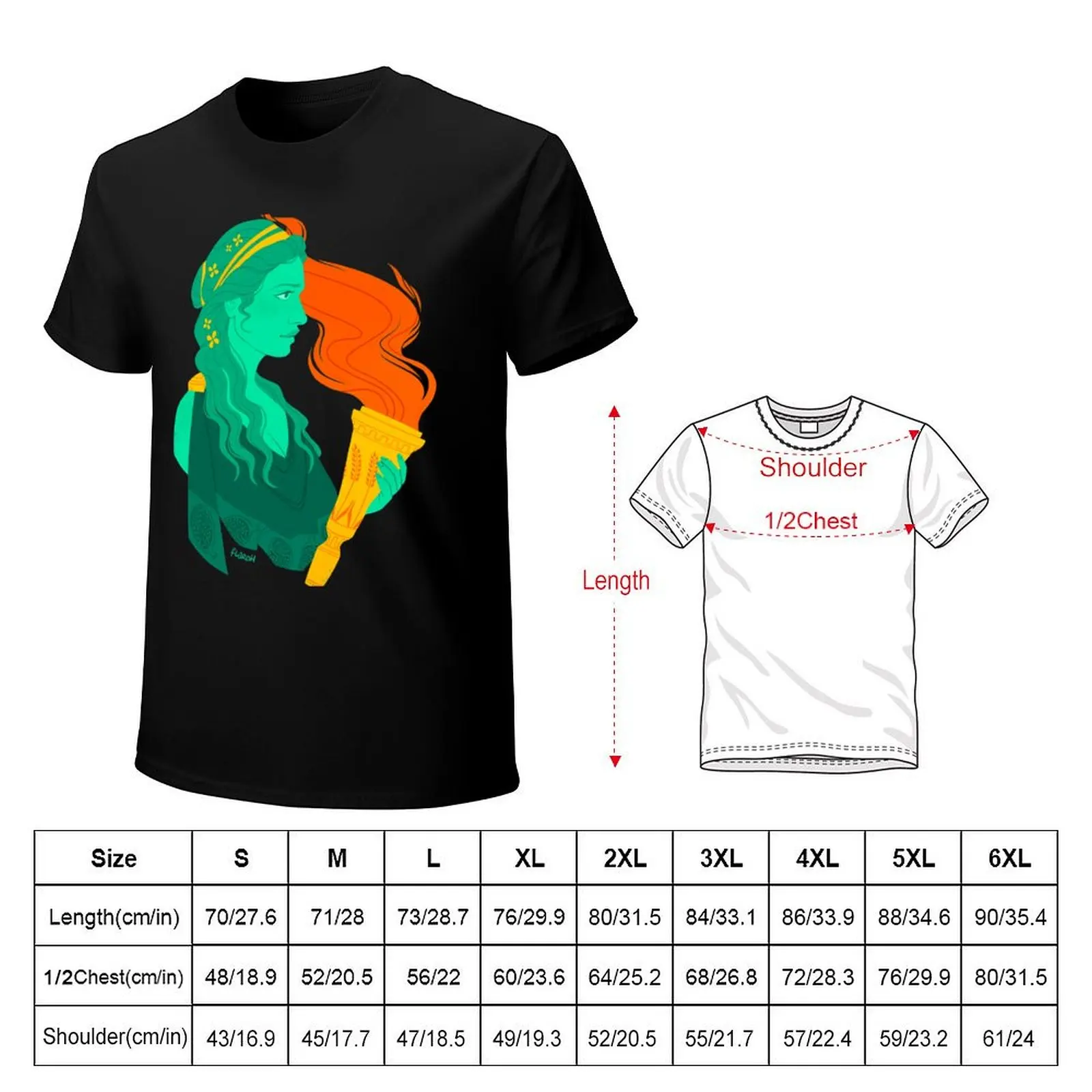 Proserpina/Persephone Bust T-Shirt Street Fashion Casual Tee Shirt