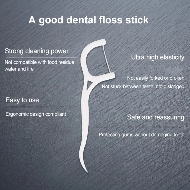 100/300/500pcs Disposable Dental Floss Stick Interdental Cleaning Line Proper Oral Care Portable Flosser For Daily Life