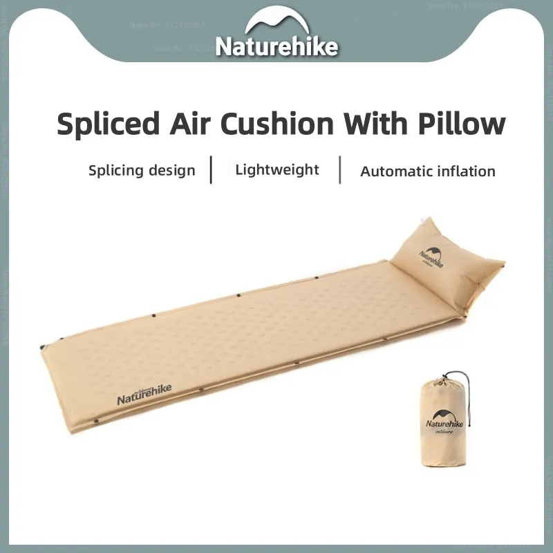 

Naturehike Automatic Inflatable Cushion with Pillow Outdoor Thickened Splicable Moisture Proof Sleeping Pad Camping Tent Mat