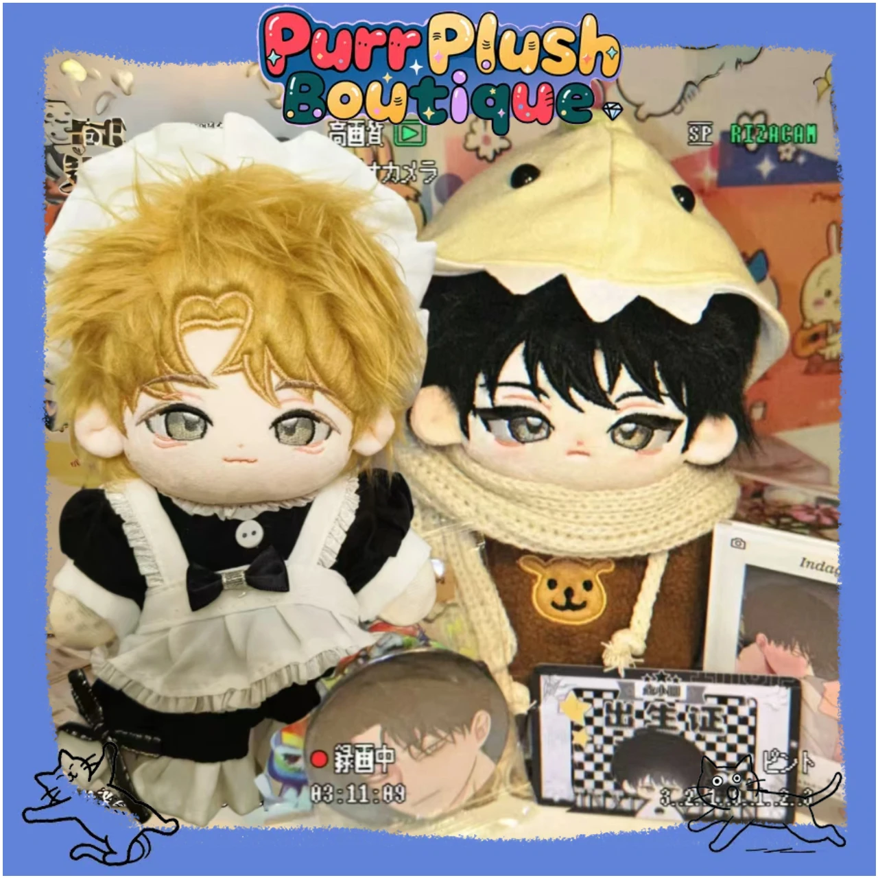 

Night by the Sea 20cm Stuffed Yeo Taejoo and Kim Euihyun Cotton Doll BL Manga Handsome Dress Up Cotton Doll Plush Gift Toys Xmas