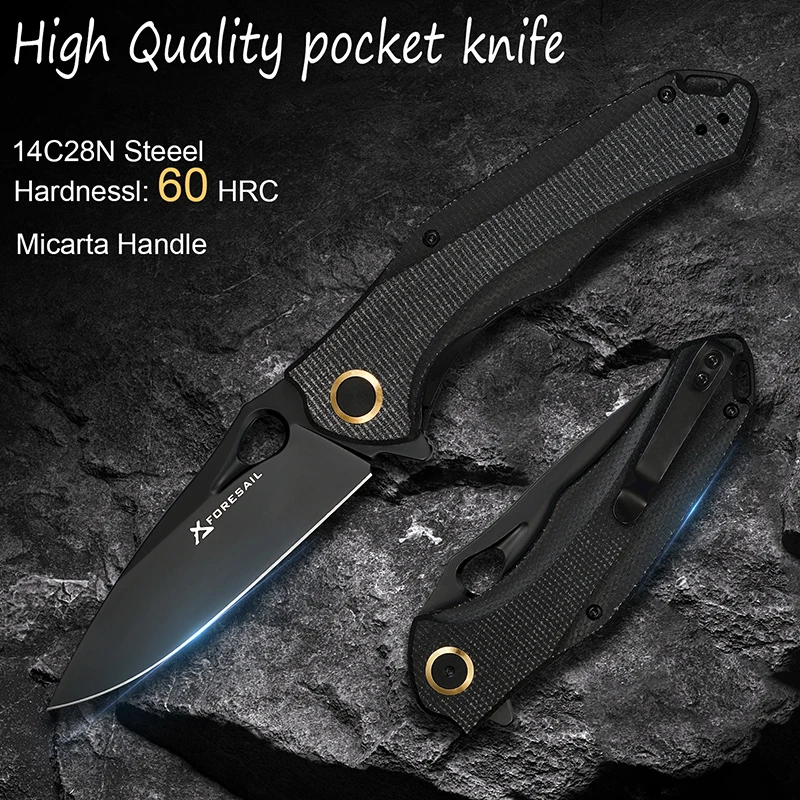 Sandvik 14C28N Pocket folding knife Fishing kitchen fruit Knives hunting Outdoor camping Military Tactical EDC knife tool knife