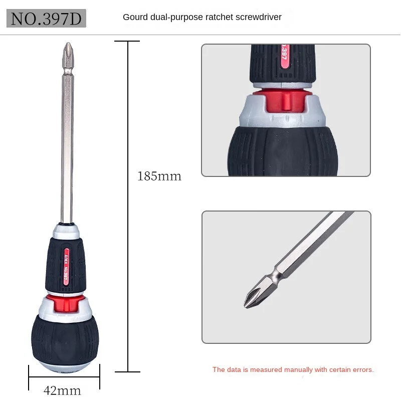 ANEX Ratchet Screwdriver 72 Gears, Ball Handle, Magnetic Driver Bit (Phillips Slot +2, Flat Head 6), Made in Japan