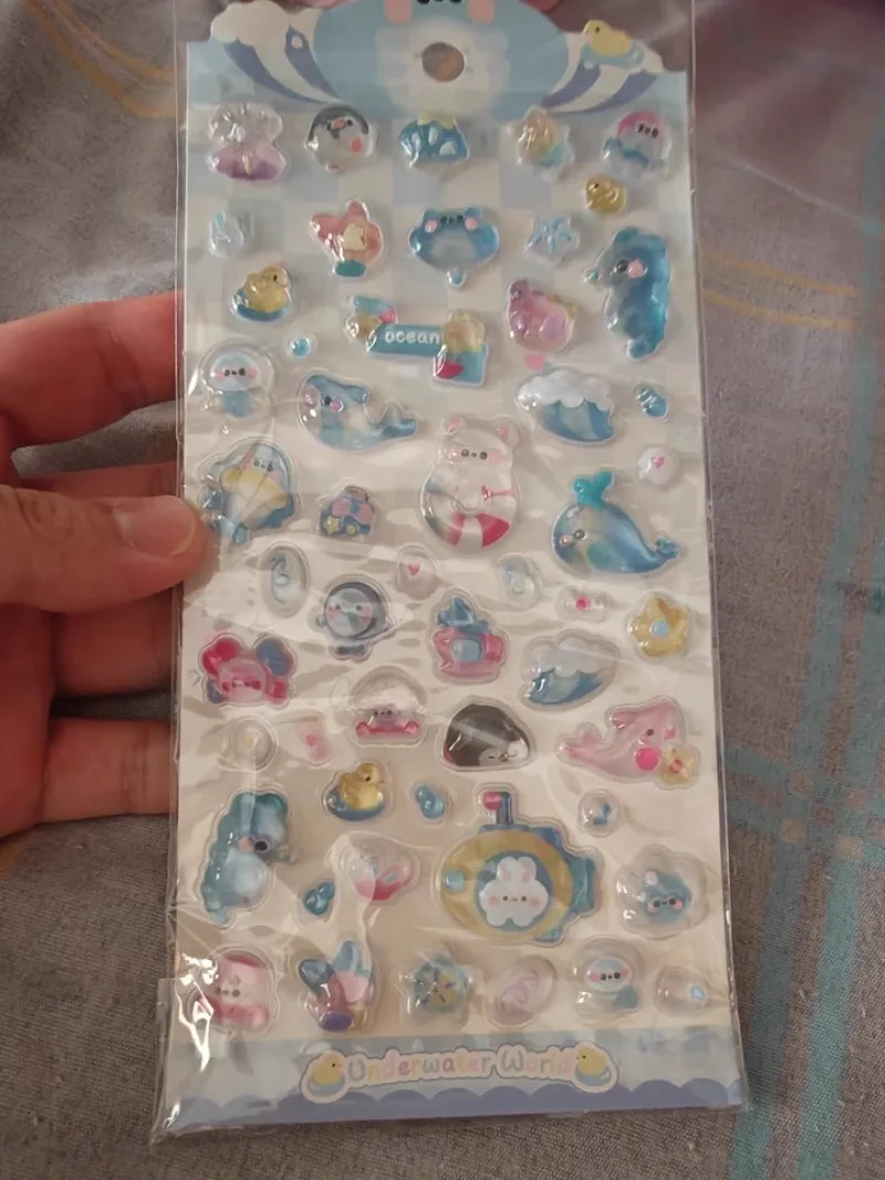 1pc 3D Mini Rabbit Sticker Kawaii Cartoon Animal Stickers Planner Decorative Waterproof Sticker DIY Scrapbook Stationery Sticker