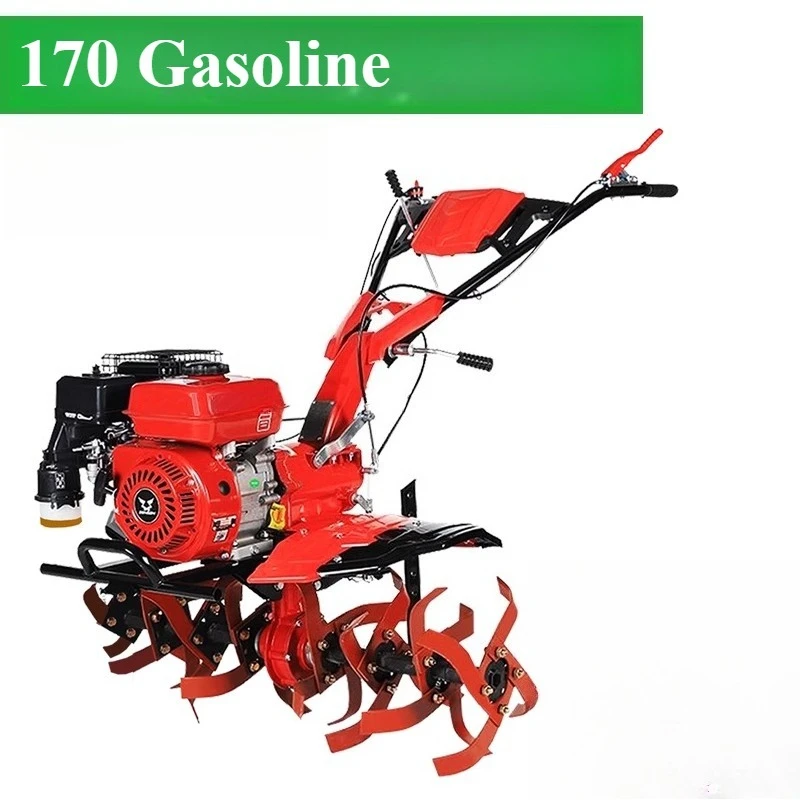 Micro tiller diesel small multi-function  household rotary tiller weeding ditching tiller water and dry dual-purpose