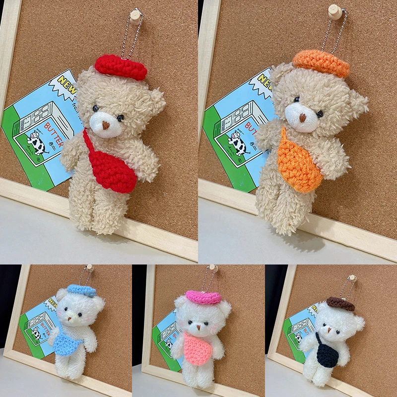 

Милая плюшевая игрушка-подвеска Kawaii Artist Bear, плюшевый брелок с животными, мягкая игрушка для девочек, сумка, подвеска, детские маленькие подарки
