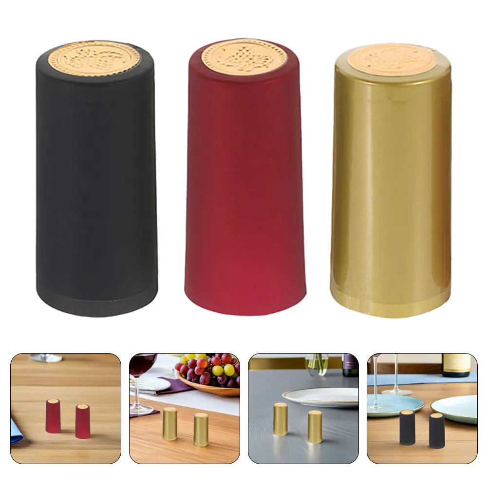 

180Pcs Heat Shrink Capsules for Wine Bottles PVC Shrink Wrap Sleeves Tight Seal Bottle Covers for Storage and Presentation