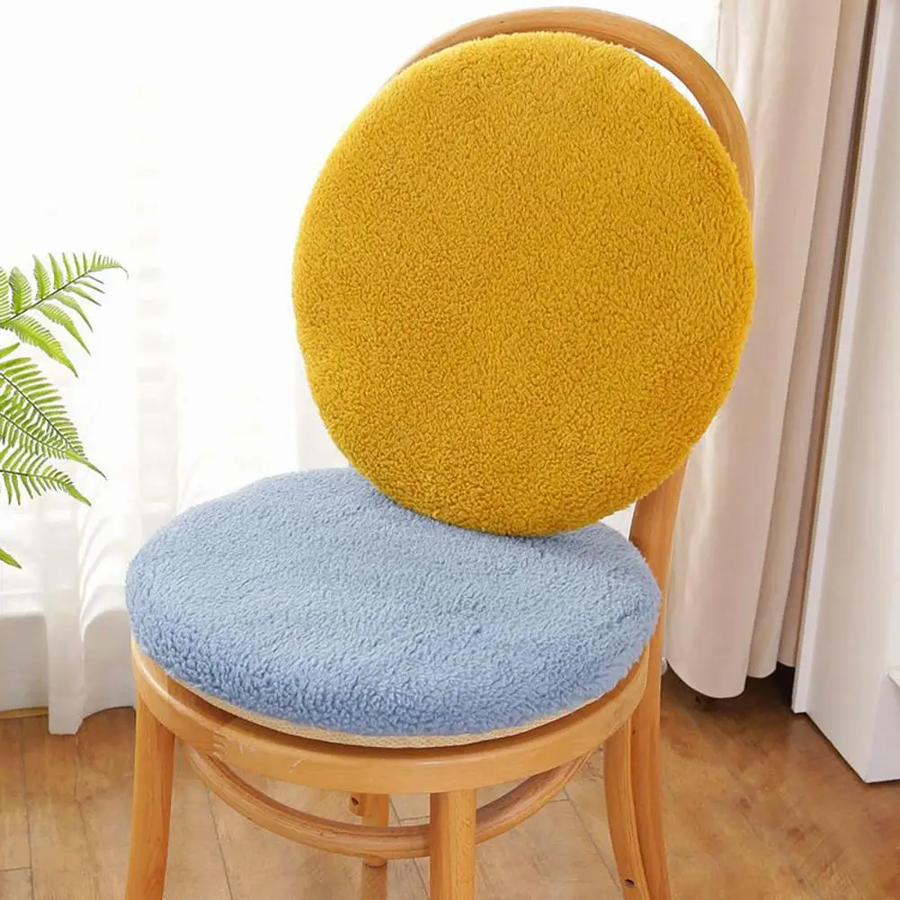 

Chair Cushion for Indoor Use Outdoor Chair Cushion Cozy Faux Lambswool Chair Cushion with Zip Non-slip for Home for Children