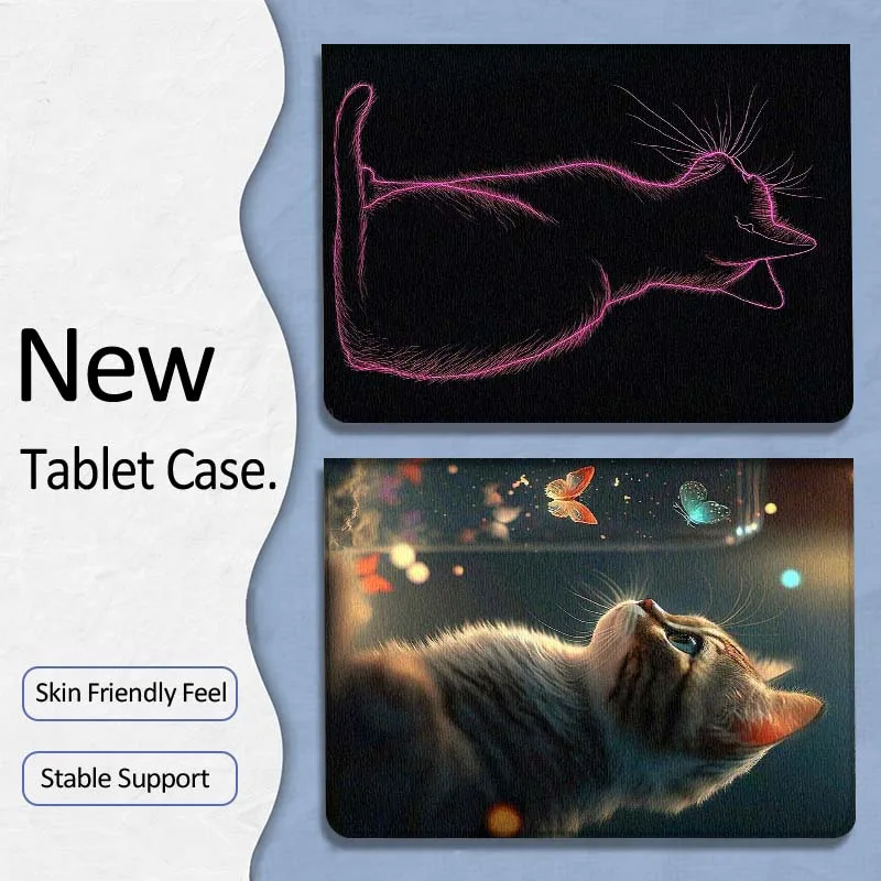 

Cool Cat Popular Art Creative For Xiaoxin Lenovo Tab P12 Extreme Legion Y900 Idea Pro GT 12.1 2025 Foldable Tablet Case Gift
