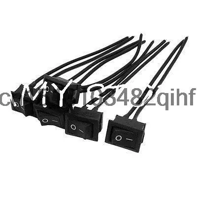 

5 x AC 250V/6A 125V/10A ON OFF SPST Rectangle Rocker Switch Cable for Car
