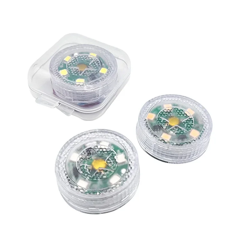 1/2/4/6 Mini luz de advertência LED e luz ambiente - botão alimentado por bateria, portátil, para casa, camping, interior do carro