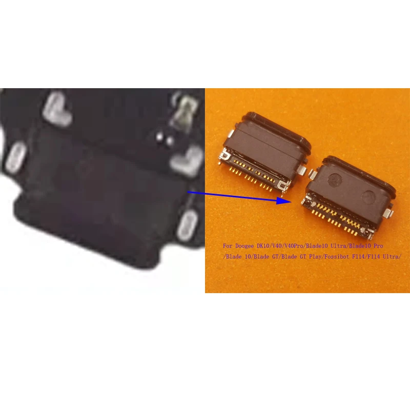 

10-50Pcs Charger Dock Charging Type C Connector Plug USB For Doogee DK10 V40 Pro Blade GT Play 10 Ultra Fossibot F114 F114Ultra