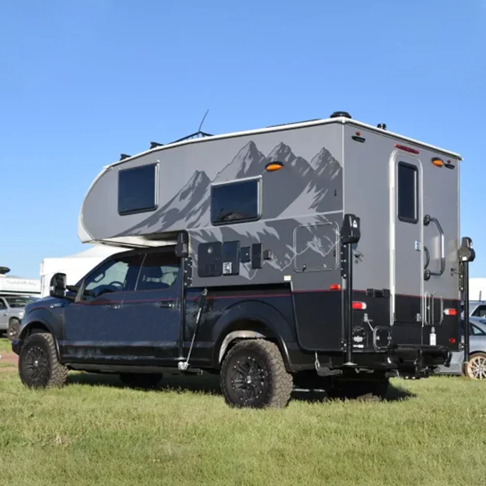 Ecocampor 4x4 Pop up Fiberglass Truck Camper Canopy Camper with Kitchen and Bed for sale