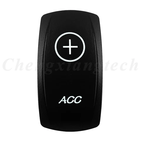 Marine 12V 24V Белый светодиодный кулисный переключатель 5-к