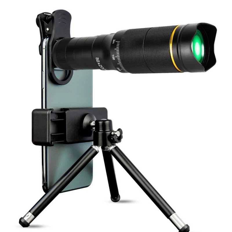 مجموعة عدسات المقربة المتنقلة 22x/32x عدسة التلسكوب الخارجي المقربة المتنقلة مناسبة للغناء والتصوير الفوتوغرافي في الهواء الطلق وغيرها