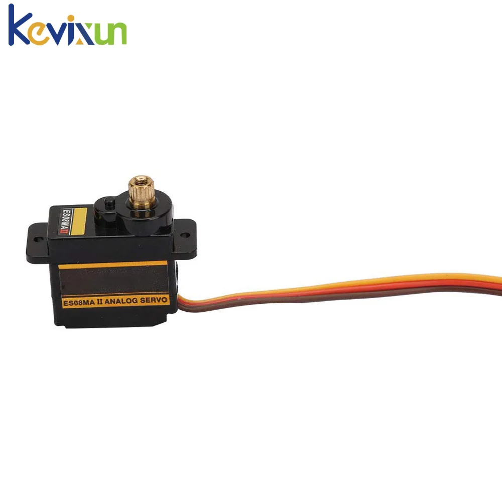 EMAX ES08MA ES08MAII Mini Metal Gear Servo Analógico para Rc Hobbies Carro Barco Helicóptero Avião Rc Robô