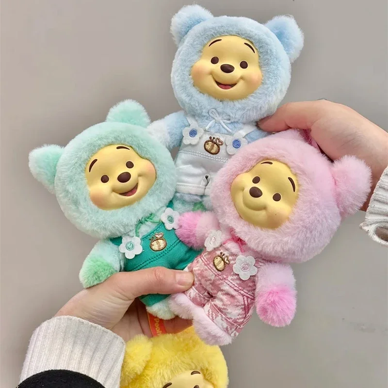 Winnie the Pooh Blind Box Plush Keychain - Vinyl Soft Stuffed Candy-Colored Bear Toy, Surprise Collectible Gift for Kids