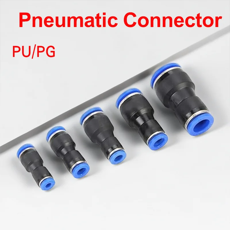 50/100/500/1000 Pcs High Pressure Pneumatic Fitting,PU PG PV Straight Through Quick Insertion Connector OD 4 6 8 10 12 14 16mm