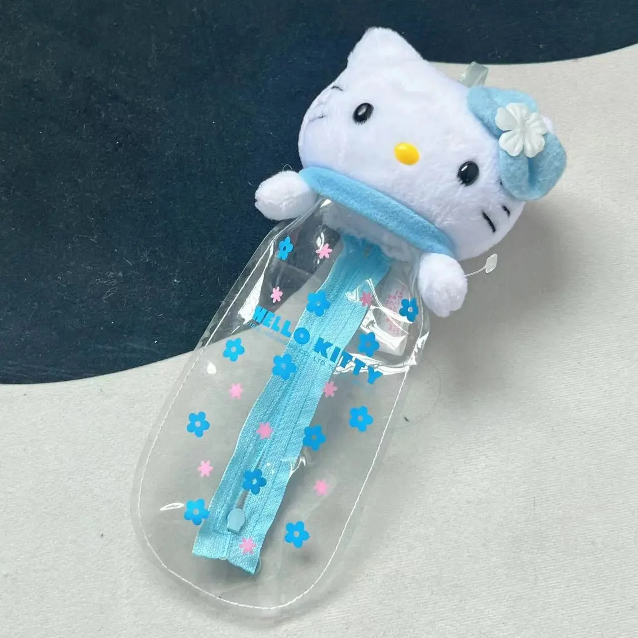 New Kawaii Blue Kitty Transparent Pvc Pencil Case Anime Cartoon Student Large Capacity Pencil Case Stationery Bag Girls Gifts