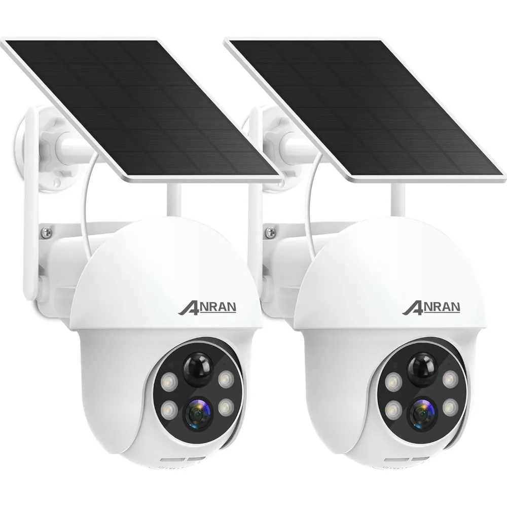 

2k security camera wireless outdoor, solar outdoor camera with 360° view, smart siren, spotlights, color night vision, pir huma