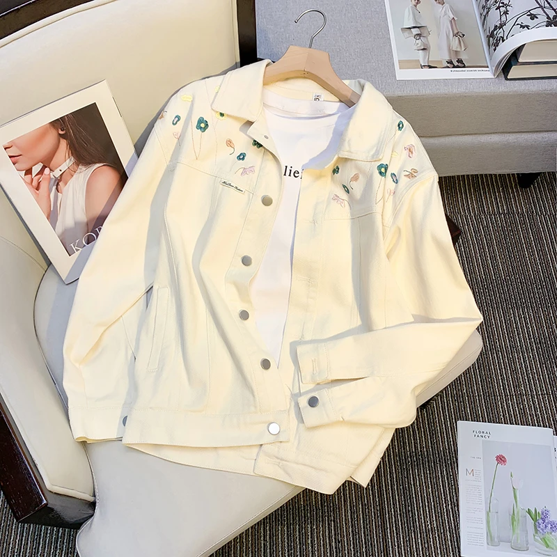 

Мужская джинсовая куртка оверсайз с вышивкой, осенне-зимняя, новинка 2024 года, дизайн Sensation Small ence, свободный крой