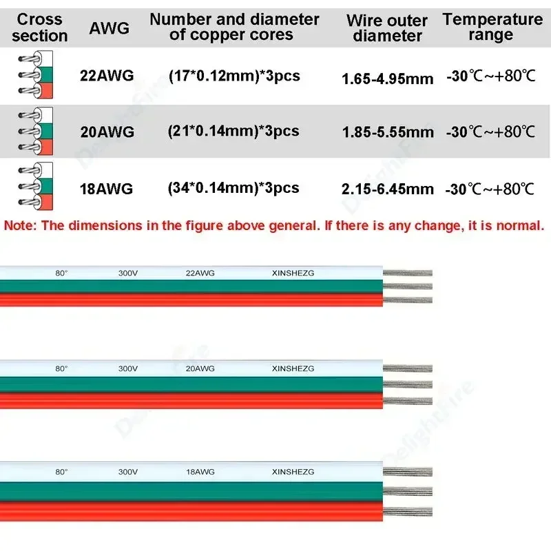 3 Pin 12 V Elektrische Draad Flexibele Vertind Koperen Koord LED Strip Verlengkabel Voor WS2811 WS2812B COB Lichtbalk JST Connectors