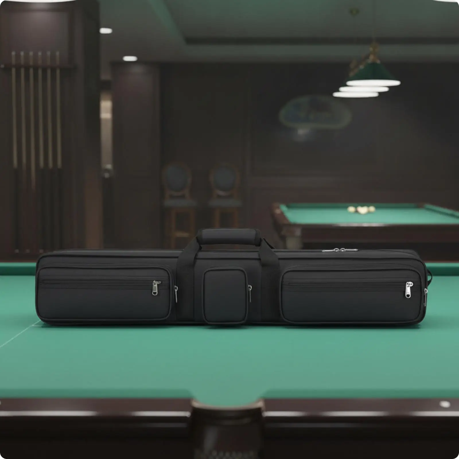 Adjustable Billiard Cue Storage Case Padded Structured Body, Convenient Top Carry Handle, Pool shaft holder, for Billiards