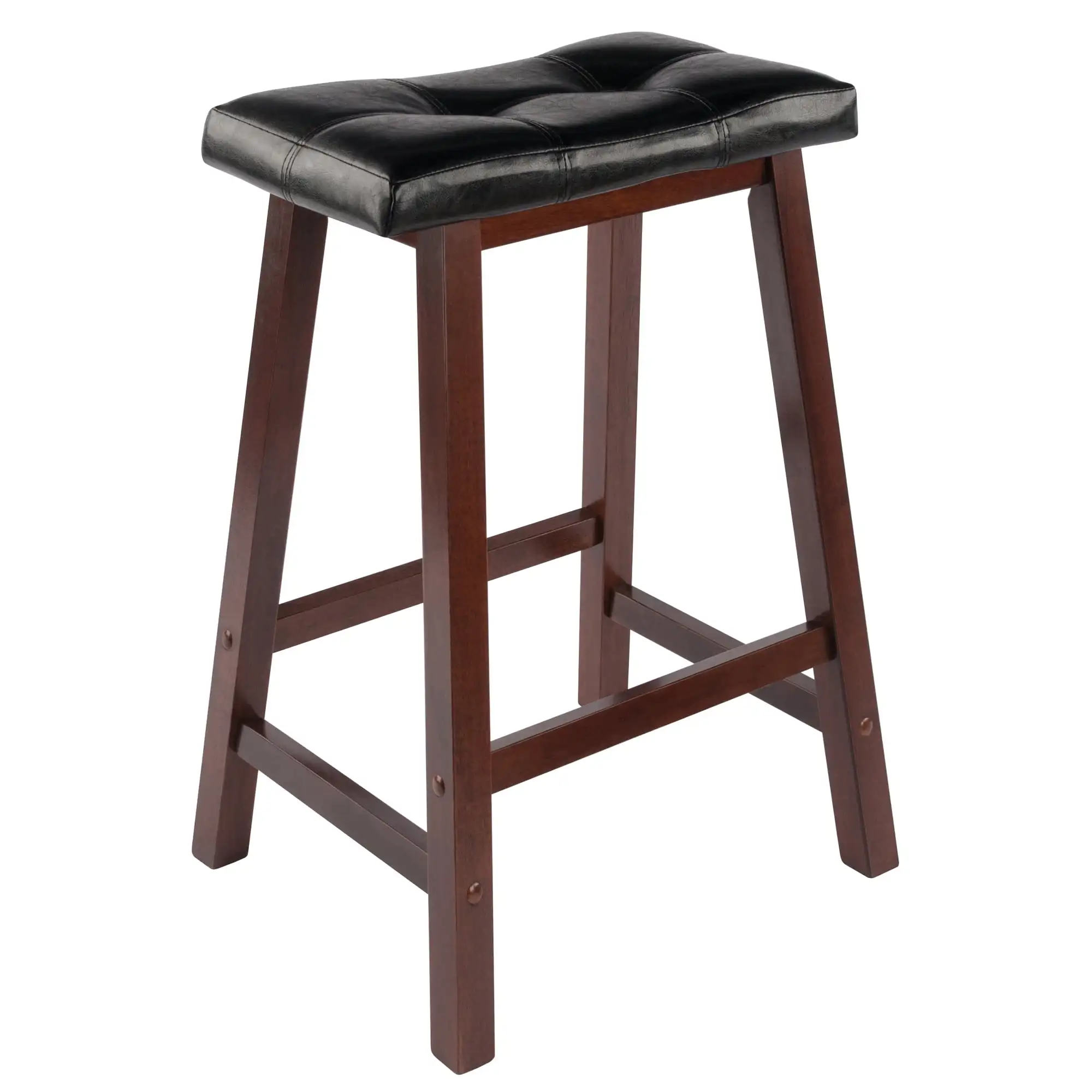 

Winsome Wood Mona Cushion Seat Counter Stool, Black & Walnut