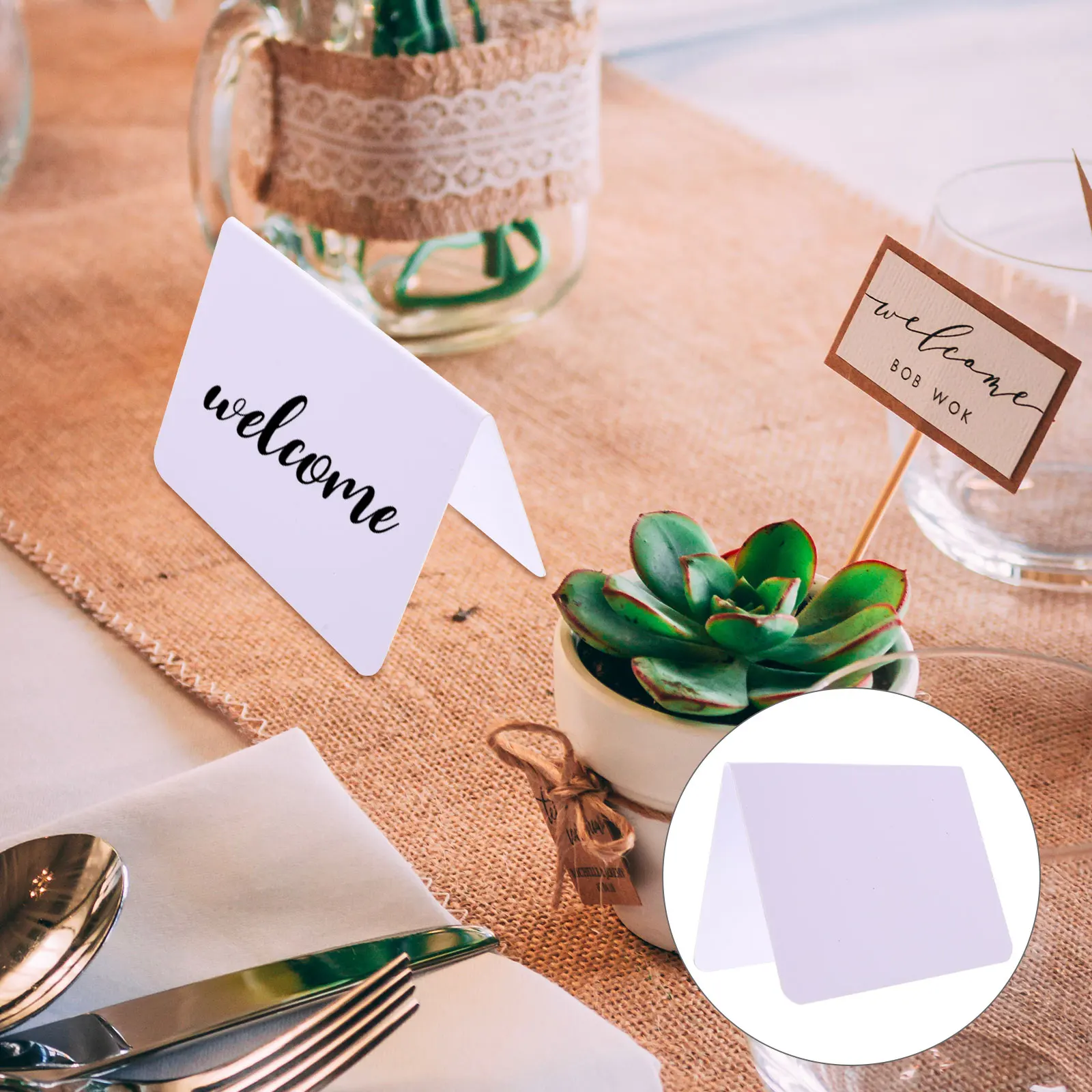 

12pcs Multifunctional Desktop Chalkboards Price Boards For Menu Message Writing Decorative Mini Plastic