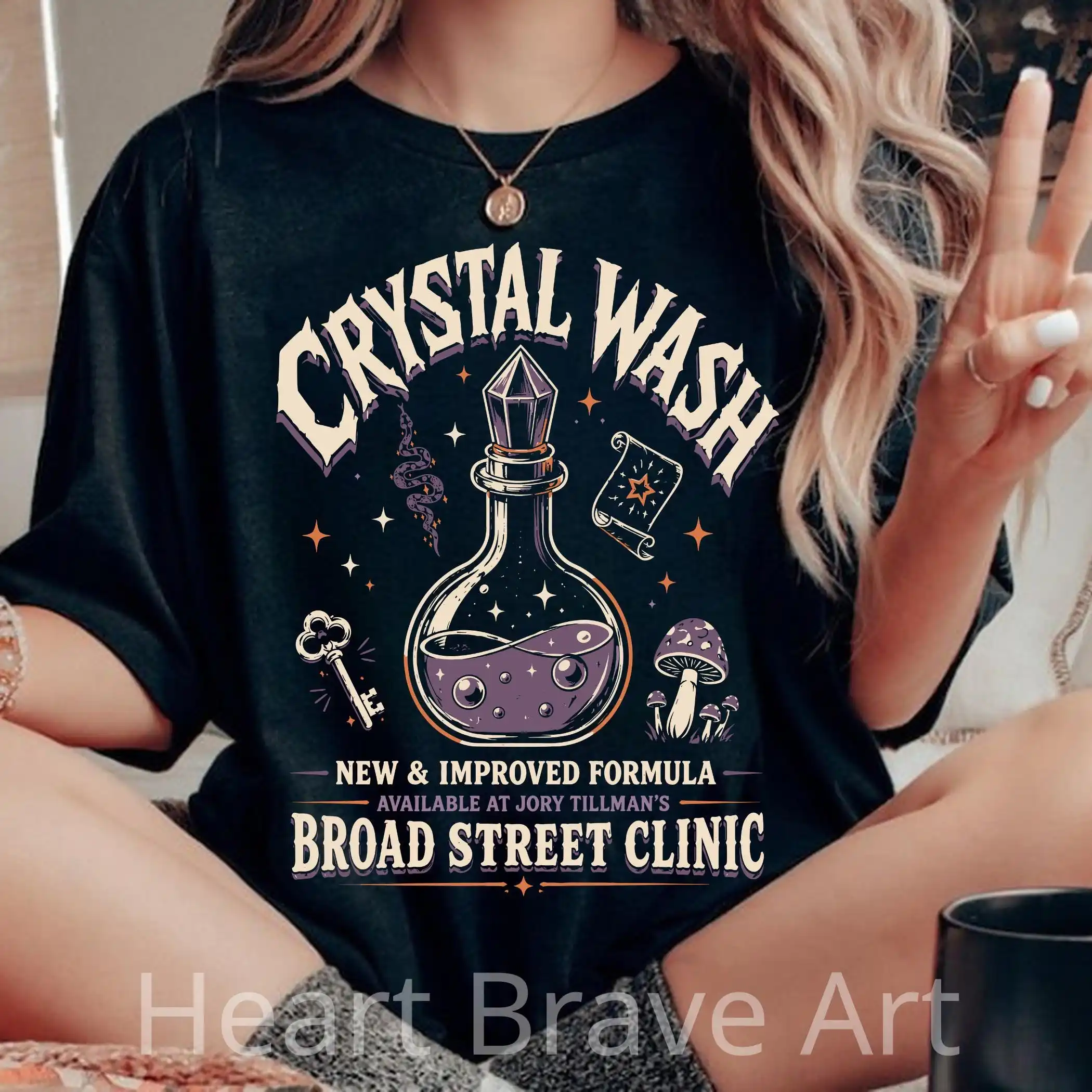 He Who Fights with Monsters Shirt, Crystal Wash, Broad Street Clinic Tshirt, LitRPG Fantasy, It’s Not about Killing Monsters