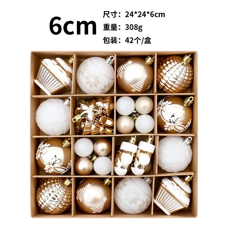 

DIY 42 Christmas Painted Christmas Ball Decorations European Style Painted Christmas Ball Set Christmas Tree Pendant Gifts New