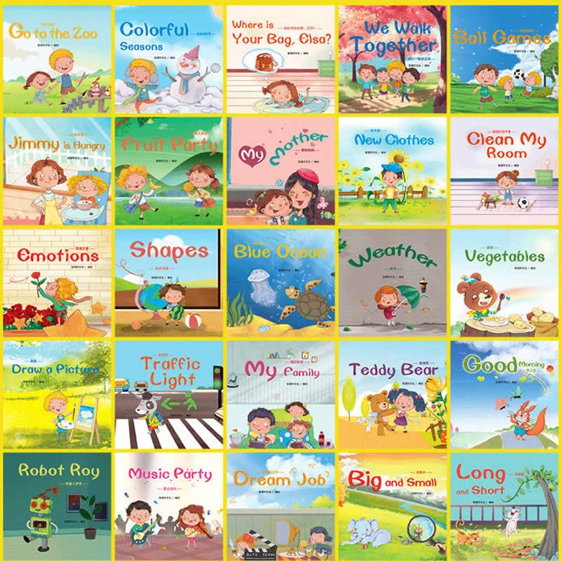 60 Books Children's English Graded Reading Children's English Picture Books Enlightenment Early Education Story Books Livros