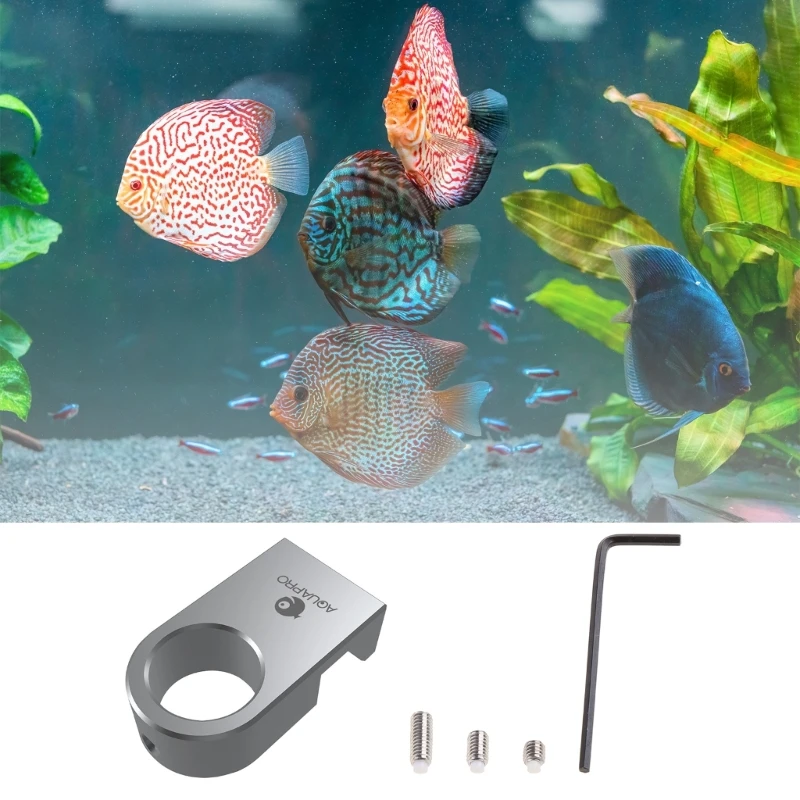 2PCS Aquarium Water Inlet- Outlet Pipe Fixing Clip Fixture Clamp for FishTank Feeding Hose Clamps Water Hose Holder