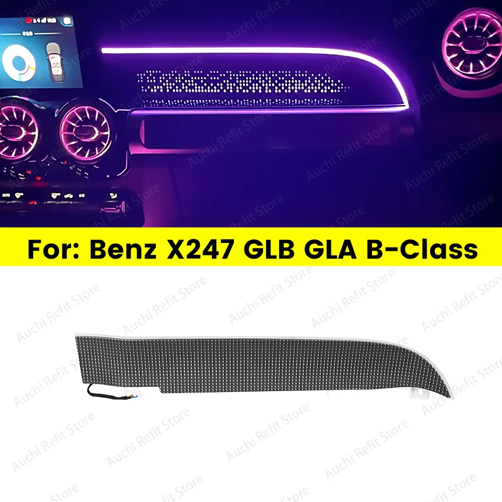 

64 Colors LED Copilot Interior Panel Ambient Light For Mercedes Benz GLB-Class W247 X247 Car Center Console Decoration Starlight