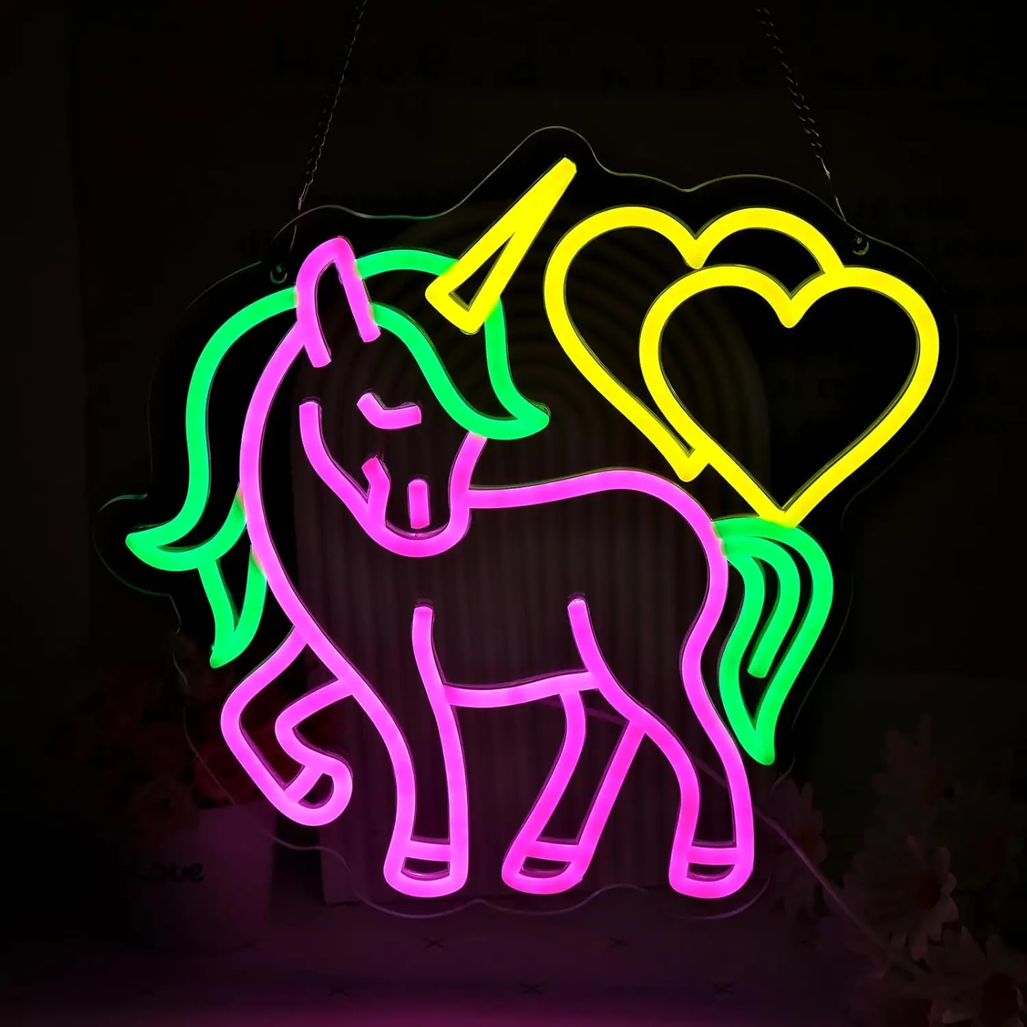 

Unicorn Neon Sign Dimmable Neon Lights for Bar Bedroom Library Girls Room Wedding Party Decor Aesthetics Draw Birthday Gifts