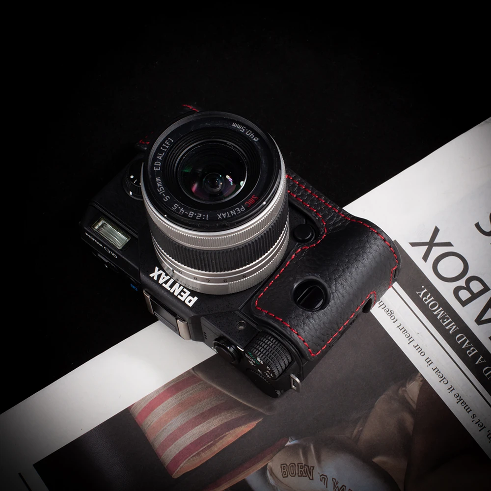 

Camera Bag Cover For Pentax Q10 Leather Camera Case Protective Case For Camera Handmade Genuine Real Leather Cover