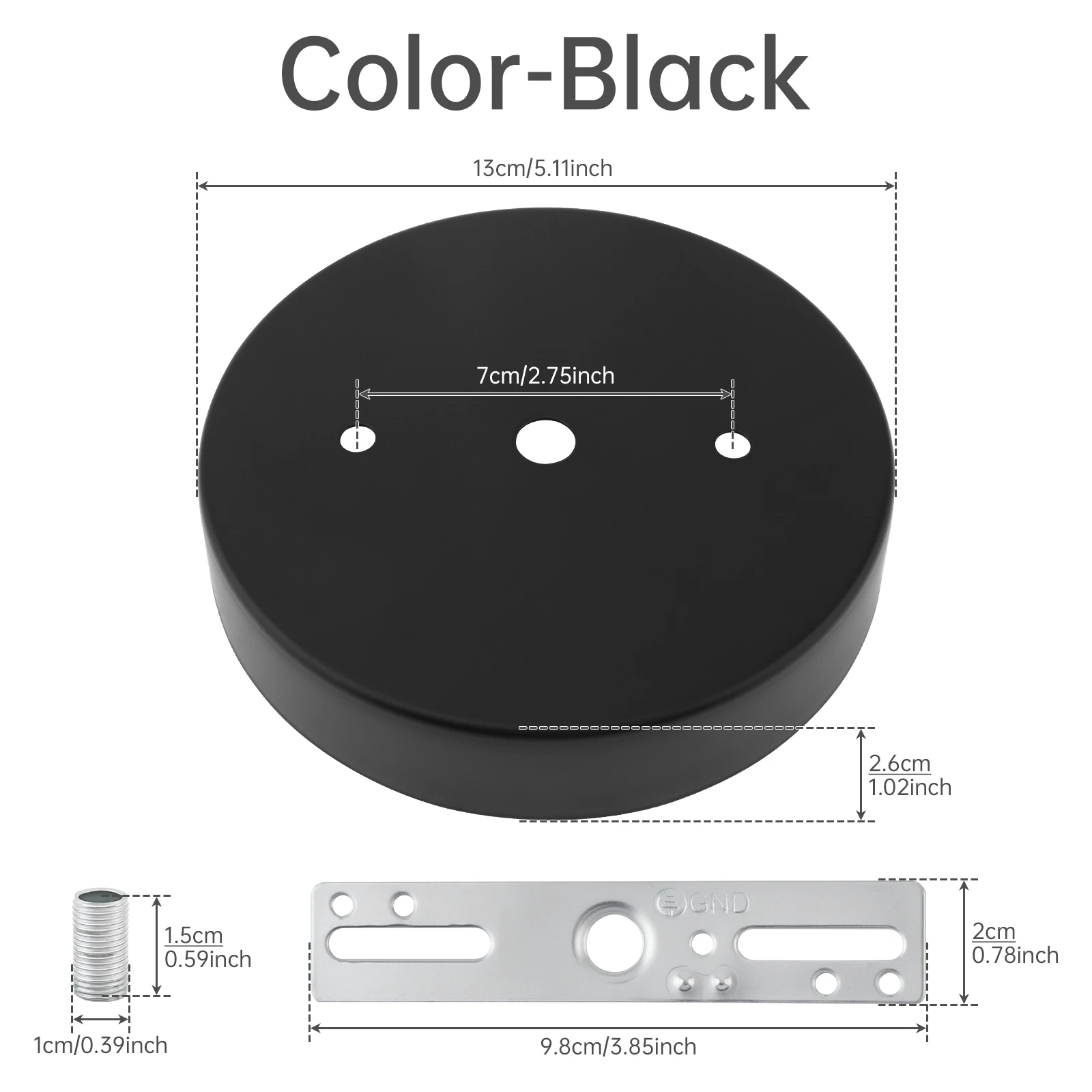 Pendant Light Canopy Kit 130mm Modern Chandelier Ceiling Plate Cover with Mounting Hardware