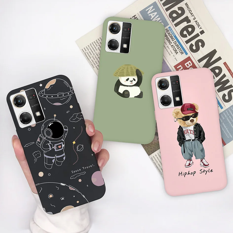 ل ممن لهم Reno7 F21 برو 4G حالة صدمات لطيف سيليكون حالات ديناصور الكرتون نمط غطاء ل ممن لهم F 21 برو رينو 7 فوندا كابا #2