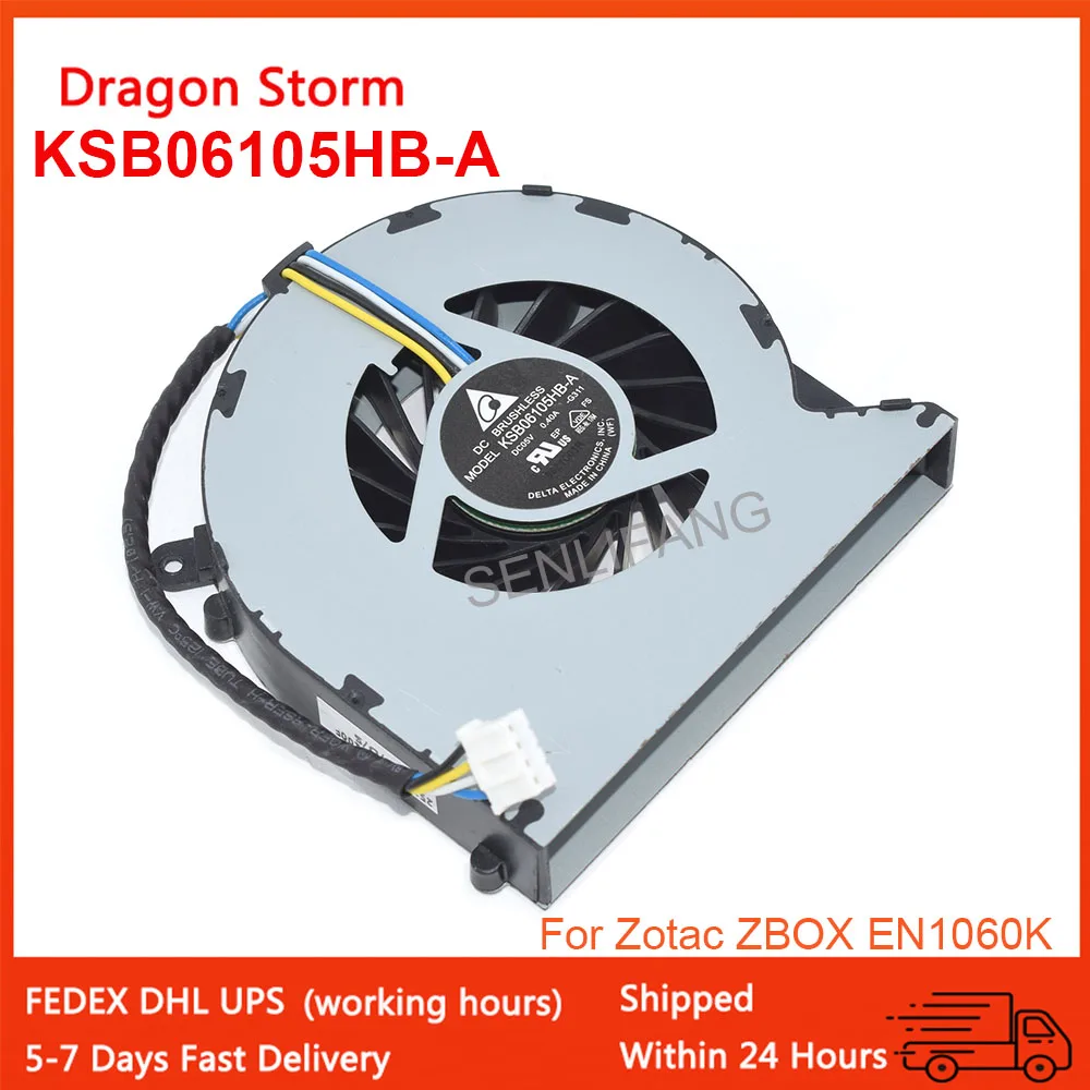 พัดลม GPU 5V สำหรับ ZOTAC ZBOX EN1060K KSB0705HA 773 KSB06105HB-A 0.40A 4สายแล็ปท็อประบายความร้อนทดสอบตกลง